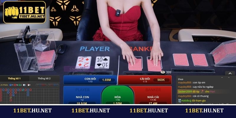 Cách chơi live Baccarat 11BET cơ bản